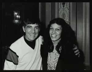 Drummer Louie Bellson with Lena Antonis at the Forum Theatre, Hatfield, Hertfordshire, 1979 Drummer Louie Bellson with Lena Antonis at the Forum Theatre, Hatfield, Hertfordshire, 1979