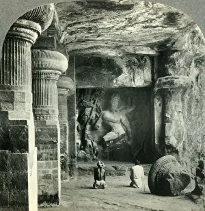 Drunken Dance of Siva Print, Elephanta Rock-hewn Temple