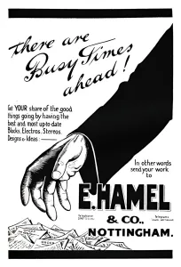 E. Hamel & Co. advert - There are busy times ahead!, 1919 E. Hamel & Co. advert - There are busy times ahead!, 1919