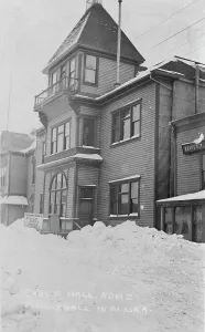 Black And White Building Exterior Prints: Eagle Hall, between c1900 and c1930. Creator: Unknown