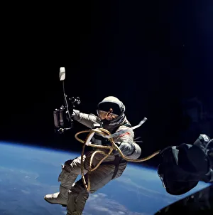Ed White Performs First U.S. Spacewalk, 1965 Print