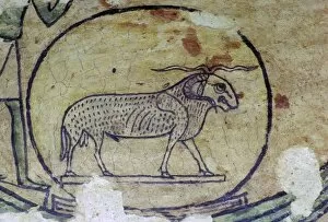 Amon Collection: Egyptian painting of Amon as a Ram