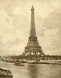 Black And White Eiffel Tower Prints: The Eiffel Tower, c1930. Creator: Unknown