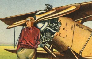 Elly Beinhorn with her plane, 1932. Creator: Unknown Elly Beinhorn with her plane, 1932. Creator: Unknown