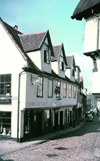 Prints of Elm Hill, Norwich, Norfolk, c1955-1970 Norwich Prints: Elm Hill Print, Norwich Street Scene