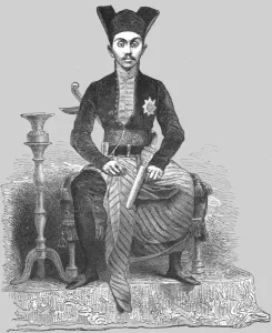 Emperor of Solo, Java; A Visit to Borneo Print, 1875