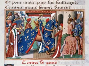 Entry of Charles VII into the city of Paris, 12 November 1437, (c1484) Entry of Charles VII into the city of Paris, 12 November 1437, (c1484)