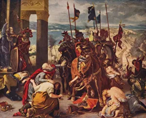 Eugene Delacroix Prints: Eugene Delacroix's Entry of Crusaders Print, 1840