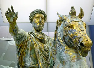 Marcus Aurelius Statue Prints: Equestrian statue of Marcus Aurelius