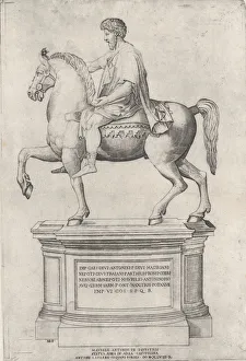 Marcus Aurelius Statue Prints: The Equestrian Statue of Marcus Aurelius on the Capitol, 1548. 1548
