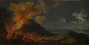 Fine Art Oil On Canvas Prints: The eruption of Vesuvius