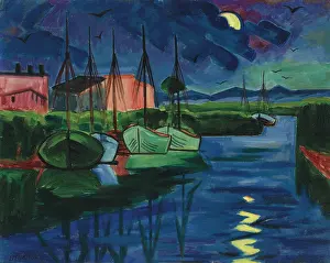 Nature Inspired Oil Paintings Prints: Evening, c1922. Creator: Pechstein, Hermann Max (1881-1955)