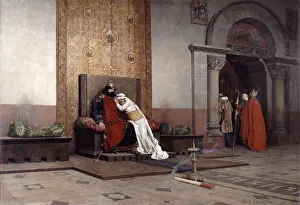 The Excommunication of Robert the Pious, 1875. Artist: Jean-Paul Laurens The Excommunication of Robert the Pious, 1875. Artist: Jean-Paul Laurens