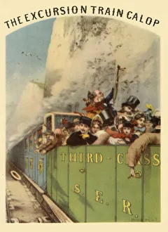 British Railway History Prints: The Excursion Train Galop, sheet music cover, c1860, (1945). Creator: Unknown