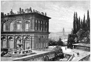 Ammanati Collection: The facade of the Ammanati, Pitti Palace, Florence, Italy, 1882