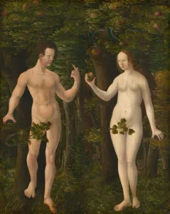 The Fall of Man Print, 1535, Altdorfer Workshop