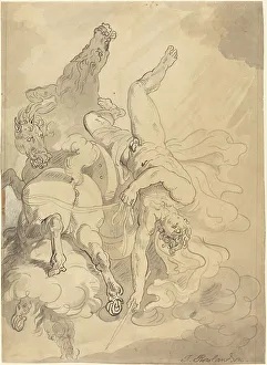 British Heritage Art Gallery Prints: The Fall of Phaeton. Creator: Thomas Rowlandson