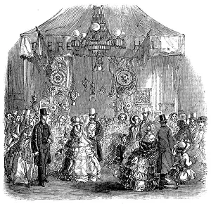 Print of Fancy Bazaar, Hadleigh Townhall, 1858