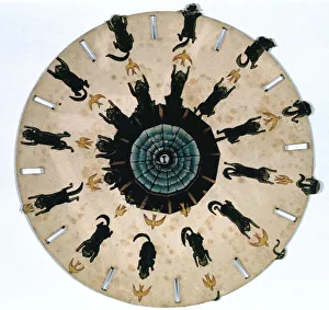 Fantascope disc, 1833. Artist: Thomas Mann Baynes Fantascope disc, 1833. Artist: Thomas Mann Baynes