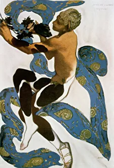 The Faun (Nijinsky), costume design for the Ballets Russes, 1912. Artist: Leon Bakst The Faun (Nijinsky), costume design for the Ballets Russes, 1912. Artist: Leon Bakst
