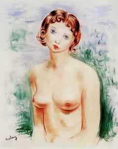 Female nude, 20th century. Artist: Moise Kisling Female nude, 20th century. Artist: Moise Kisling