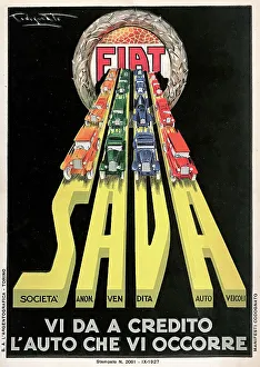 Vintage Car Posters Prints: Fiat SAVA, 1927. Creator: Codognato, Plinio (1878-1940)