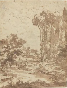 Nicolas Poussin Art Prints: Figures Bathing in a Stream. Creator: Nicolas Poussin
