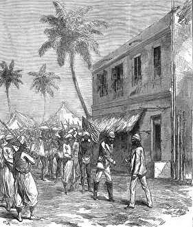 Prints of The finding of Dr. Livingstone: return of Mr. Stanley to Bagamoyo, from a sketch by Lt. Henn, 1872. It appears that Mr David Livingstone Prints: The Finding of Dr. Livingstone, 1872 Print