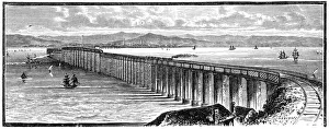 The first Tay Bridge from the south, Scotland, 1900 The first Tay Bridge from the south, Scotland, 1900