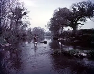 Arthur Charles Kirby Ware Prints: Fishing on the Tamar, Cornwall, c1955. Creator: Arthur Charles Kirby Ware