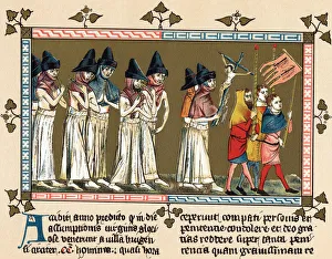 Flagellants in the Netherlands town of Tournai (Doornik), 1349 Flagellants in the Netherlands town of Tournai (Doornik), 1349