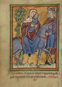 Jesus Christ Biblical Scene Prints: The Flight into Egypt; Illustrated Vita Christi