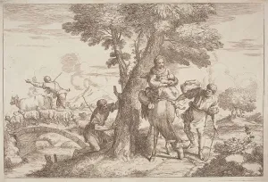 The Flight into Egypt Print, 1758/1759 by Gaetano Gherardo Zompini