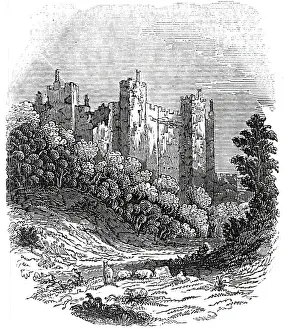 Victorian Era Architecture Prints: Framlingham Castle, 1845. Creator: Unknown