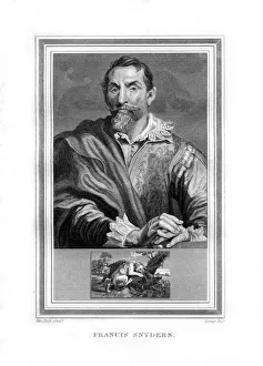 Frans Snyders, Flemish Baroque era painter, (1825).Artist: John Corner Frans Snyders, Flemish Baroque era painter, (1825).Artist: John Corner