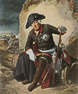 Prints of Frederick the Great after the Battle of Kolin, 18 June 1757, (1936). Friedrich Der Grosse Nach Der Schlacht Bei Kolin, 18 Juni 1757 Czech Republic Prints: Frederick the Great after Battle of Kolin Print, 1936