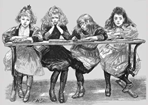 Free Education--A Difficult Problem, 1891 Print