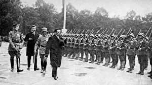 Friedrich Ebert Prints: Friedrich Ebert (1871-1925) inspecting the troops, Germany, 1922