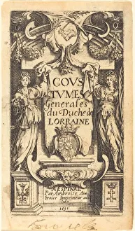 Frontispiece for The Customs of Lorraine Print