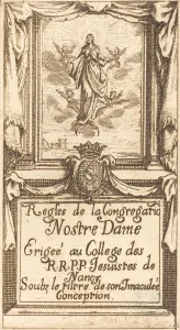 Baroque Era Religious Art Prints: Frontispiece for The Rules of the Order of Our Lady. Creator: Jacques Callot