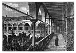 A gallery in the palace at Constantine, Algeria, c1890 A gallery in the palace at Constantine, Algeria, c1890