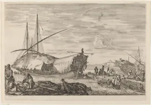 Stefano Della Bella Etching Prints: Galley with Deck Covered with Sails, probably c. 1654 / 1655. Creator: Stefano della Bella