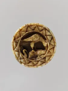 Game Piece Print with Eagle Attacking Hare