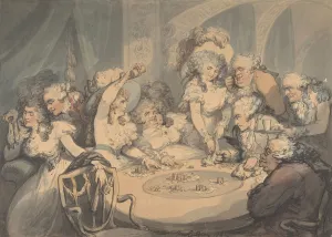 Heritage Art From The Past Prints: A Gaming Table at Devonshire House, 1791. Creator: Thomas Rowlandson