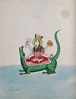 Ancient Indian Artwork Prints: Ganga. Creator: Unknown