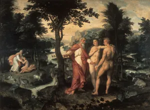 The Garden of Eden, c1580. Artist: Jacob de Backer The Garden of Eden, c1580. Artist: Jacob de Backer