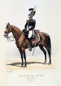 Gardes-du-Corps de Roi, Major-General (petite tenue), 1815 Artist: Eugene Titeux Gardes-du-Corps de Roi, Major-General (petite tenue), 1815 Artist: Eugene Titeux