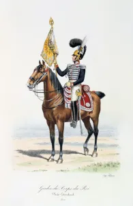 Gardes-du-Corps de Roi, Standard Bearer, 1820 Artist: Eugene Titeux Gardes-du-Corps de Roi, Standard Bearer, 1820 Artist: Eugene Titeux