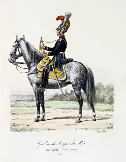 Gardes-du-Corps de Roi, Trumpeter (petite tenue), 1815 Artist: Eugene Titeux Gardes-du-Corps de Roi, Trumpeter (petite tenue), 1815 Artist: Eugene Titeux