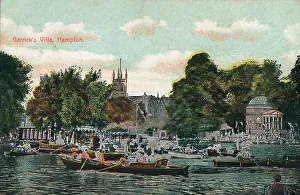 Richmond Upon Thames History Prints: Garricks Villa, Hampton, c1910